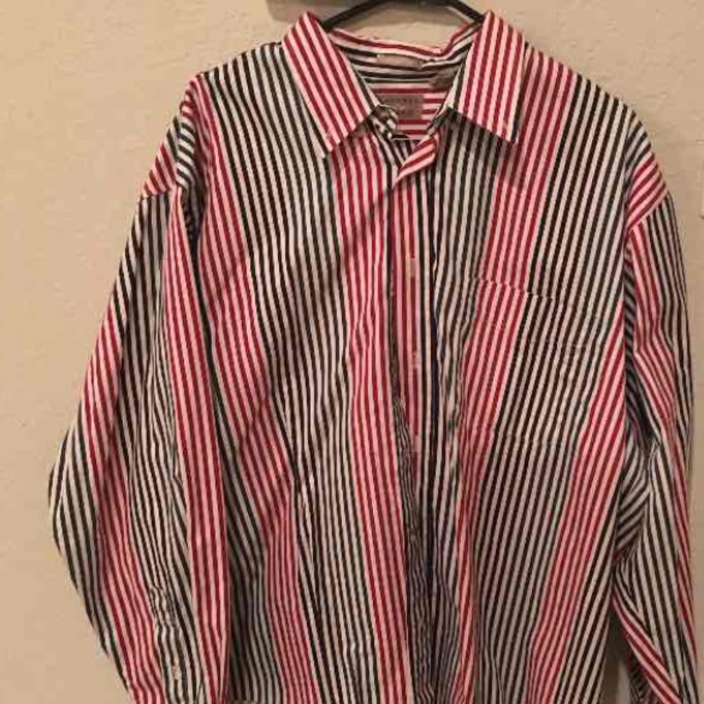 VTG XL retro Mens Stripe Plaid Shirt PATTERN usa